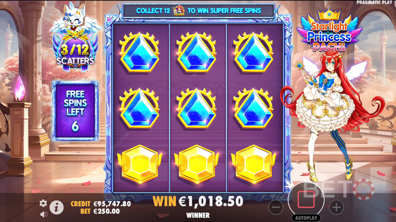 Les bonus expliqués dans Starlight Princess Pachi par Pragmatic Play
