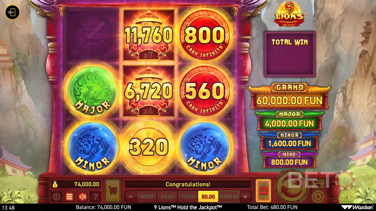 9 Lions Hold the Jackpot Jeu Gratuit