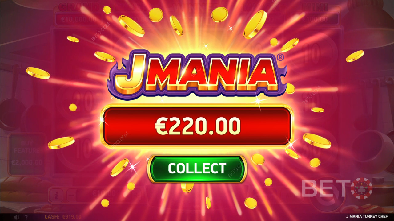 Gagnez 3 910 fois votre mise dans la machine à sous J Mania Turkey Chef!