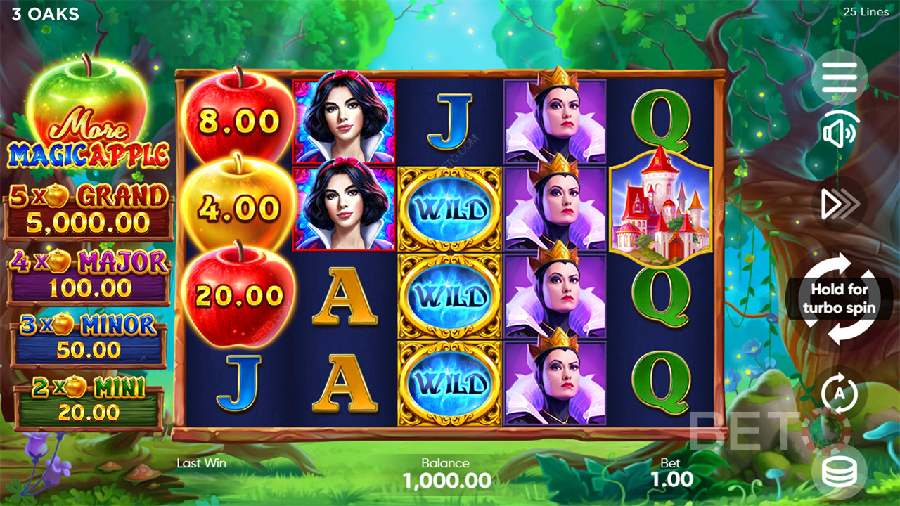Comment jouer à More Magic Apple de 3 Oaks Gaming?