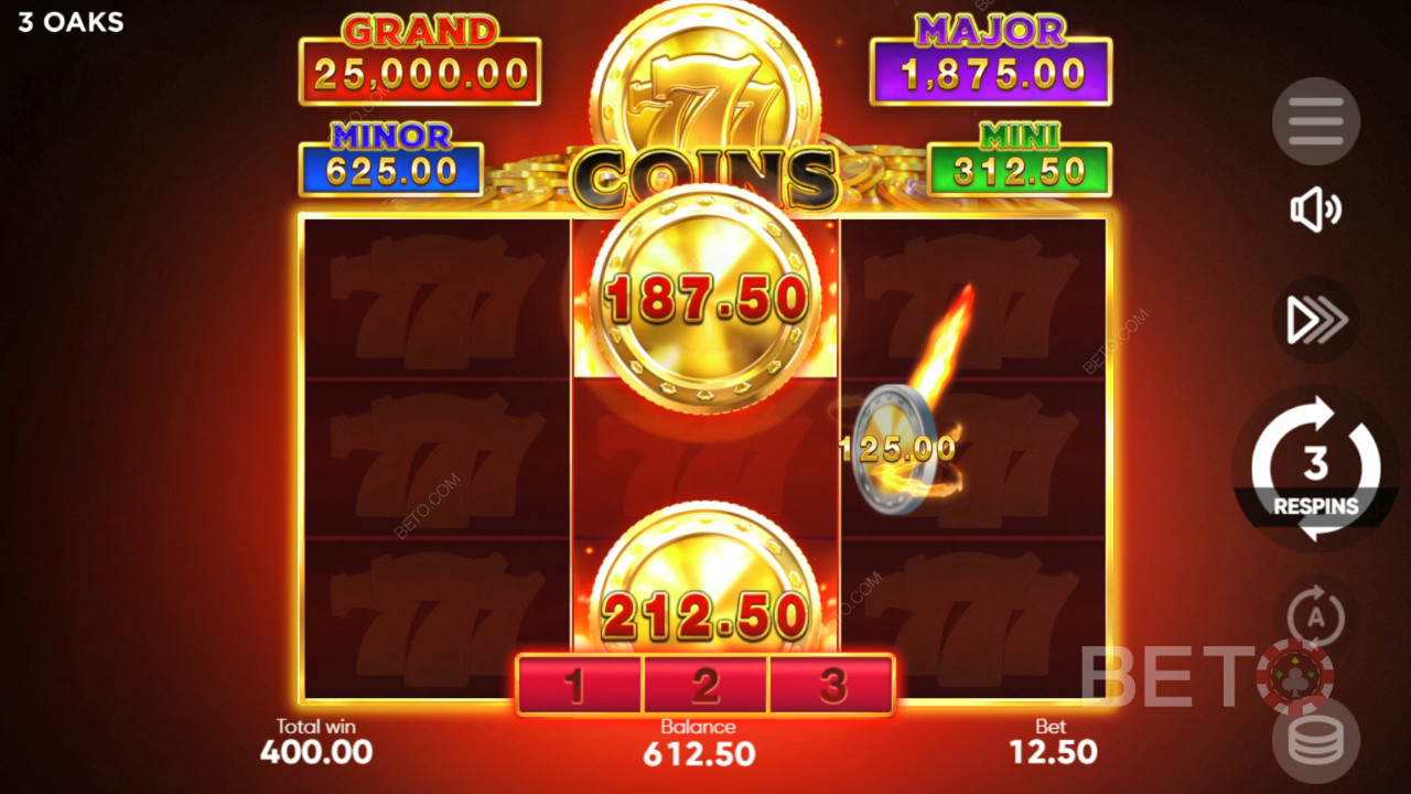 Comment jouer au jeu 777 Coins de 3 Oaks Gaming?