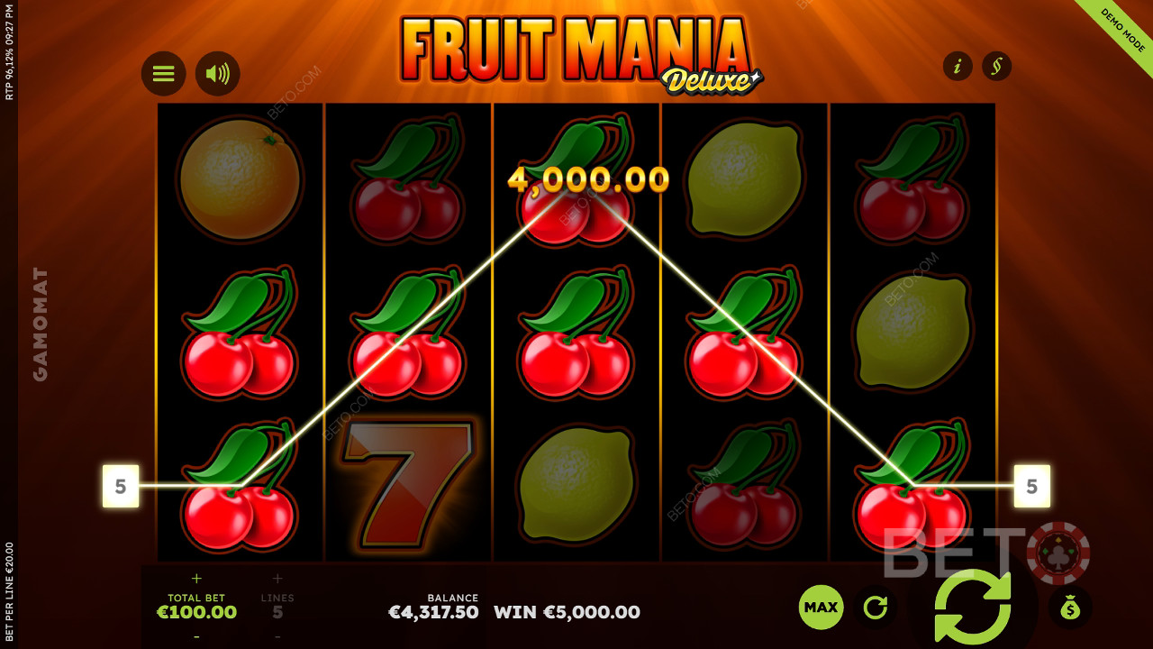 Fruit Mania Deluxe Critique par BETO Slots