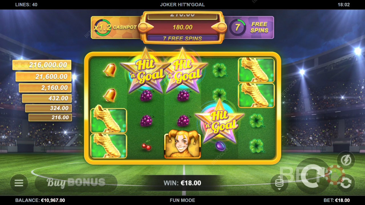 Joker Hit'n'Goal Jeu Gratuit