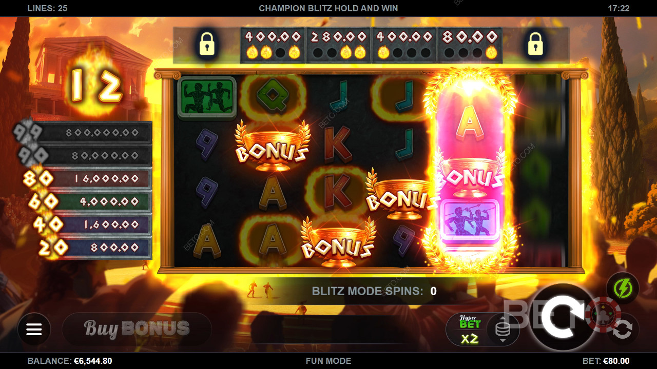 Champion Blitz Hold and Win Jeu Gratuit