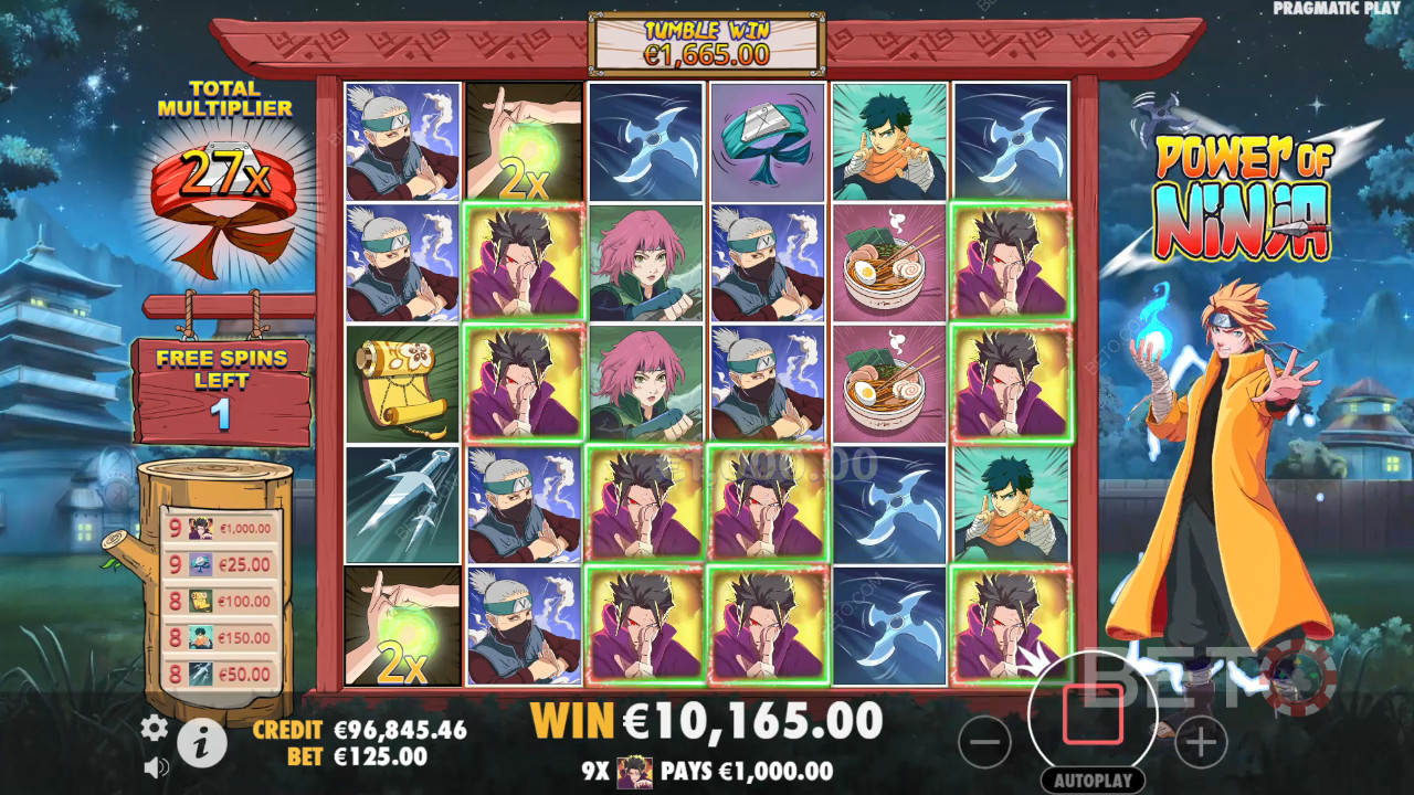 Les bonus expliqués dans Power of Ninja par Pragmatic Play