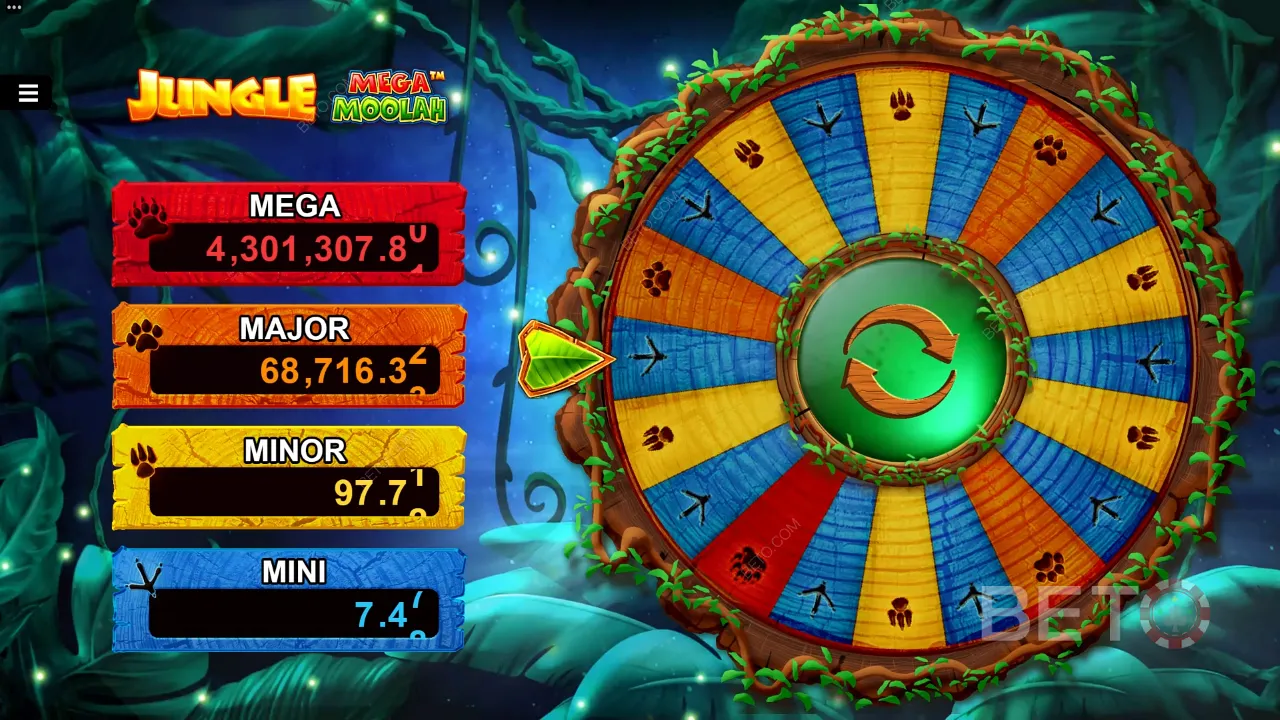 Gameplay de la machine à sous vidéo Jungle Mega Moolah - Gagnez le jackpot progressif Jungle Mega Moolah