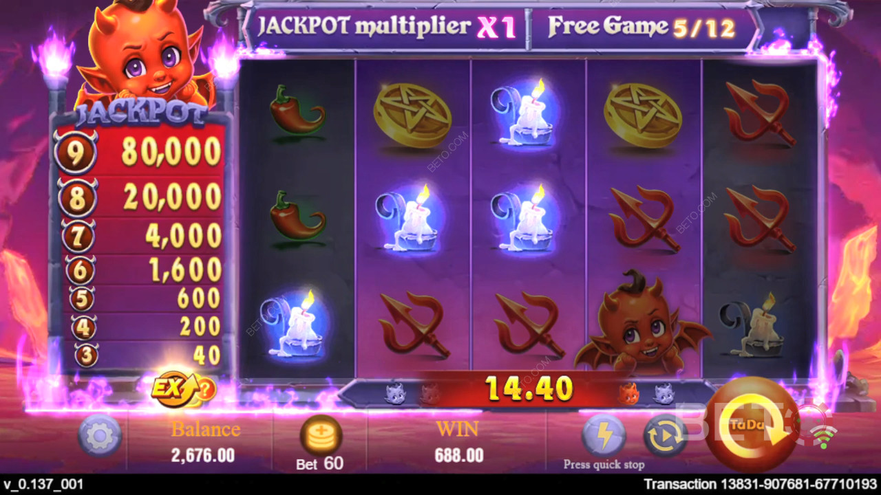 Gagnez 10 000x votre mise dans la machine à sous en ligne Devil Fire!