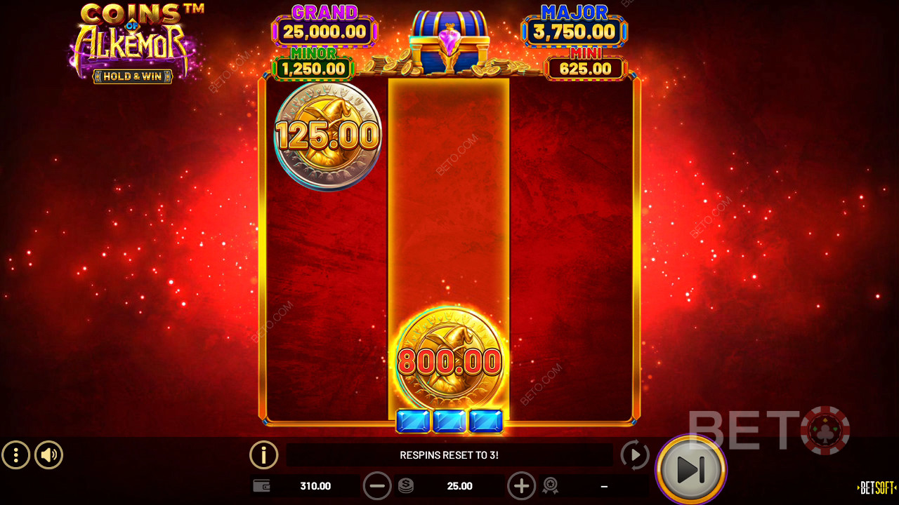 Gagnez 3 600x votre mise dans la machine à sous Coins of Alkemor - Hold & Win!