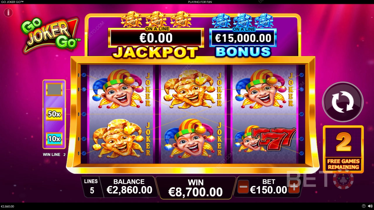 Gagnez 1 000x votre mise dans la machine à sous Go Joker Go!