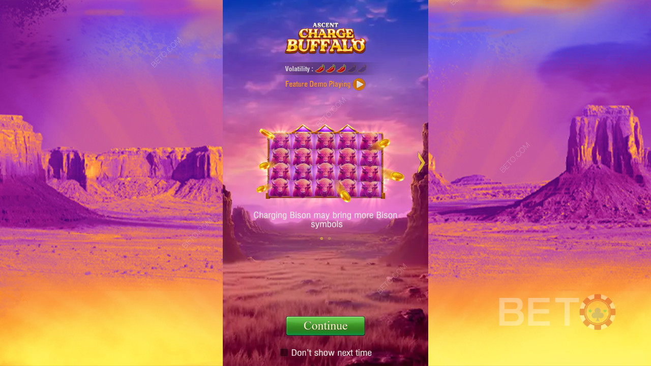 Fonctionnalités bonus expliquées dans Charge Buffalo-Ascent par TaDa Gaming