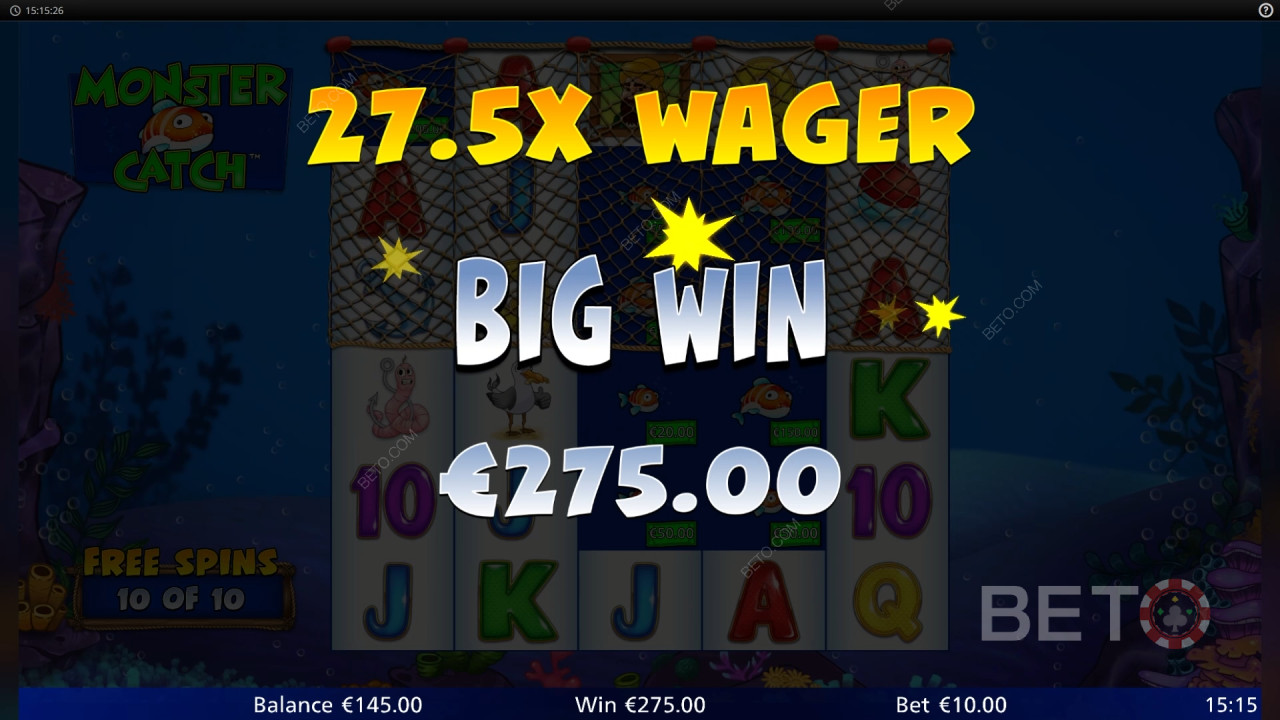 Gagnez 736x votre mise dans la machine à sous Monster Catch!