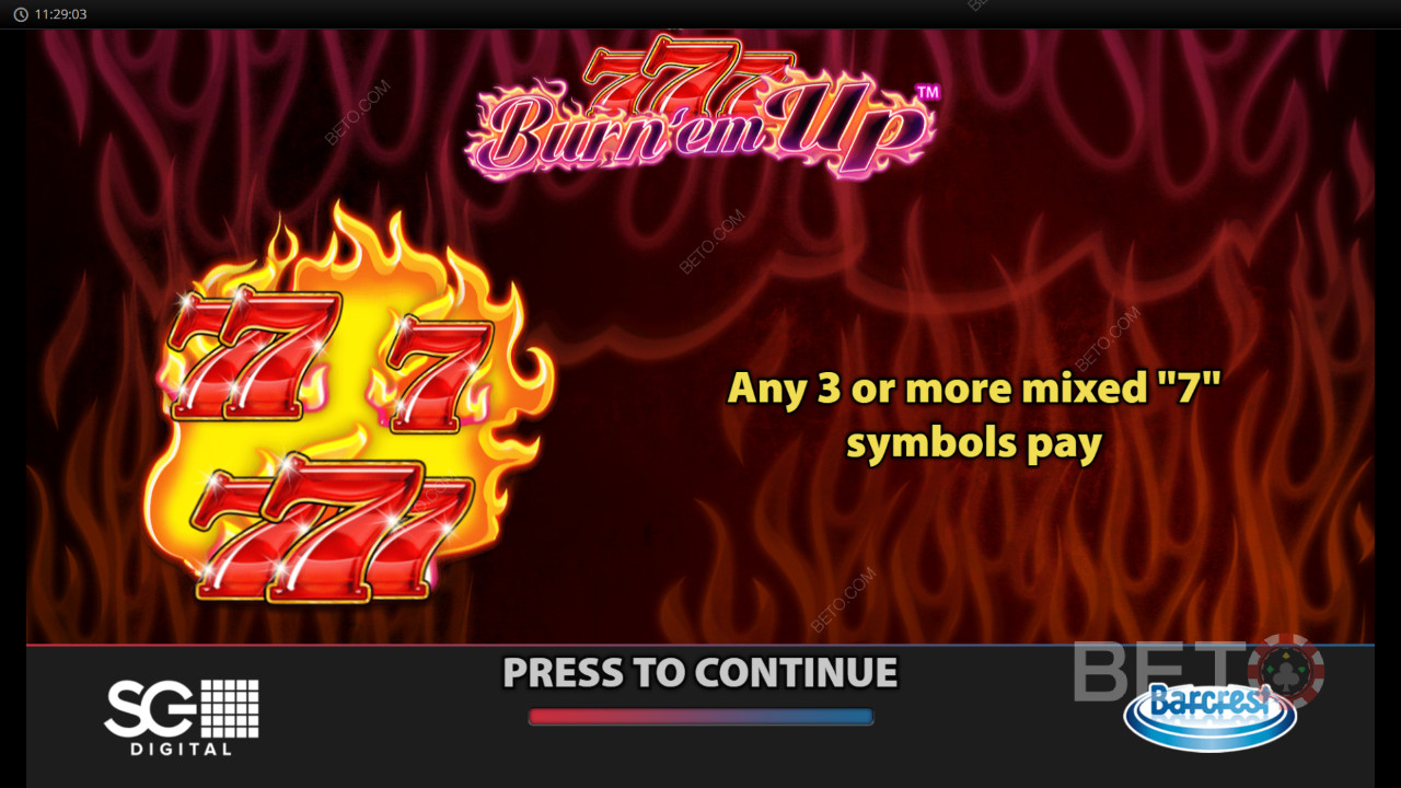 Gagnez 5 000x votre mise dans la machine à sous en ligne 777 Burn