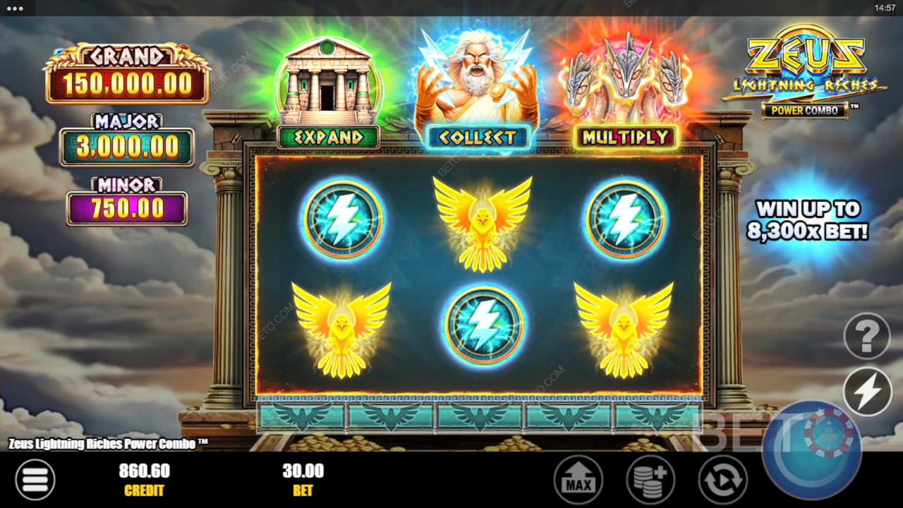 Zeus Lightning Riches Power Combo Revue par BETO Slots