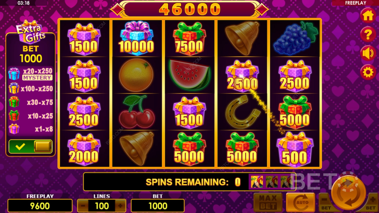 Fonctionnalités bonus expliquées dans Lucky Joker 100 Extra Gifts par Amatic Industries