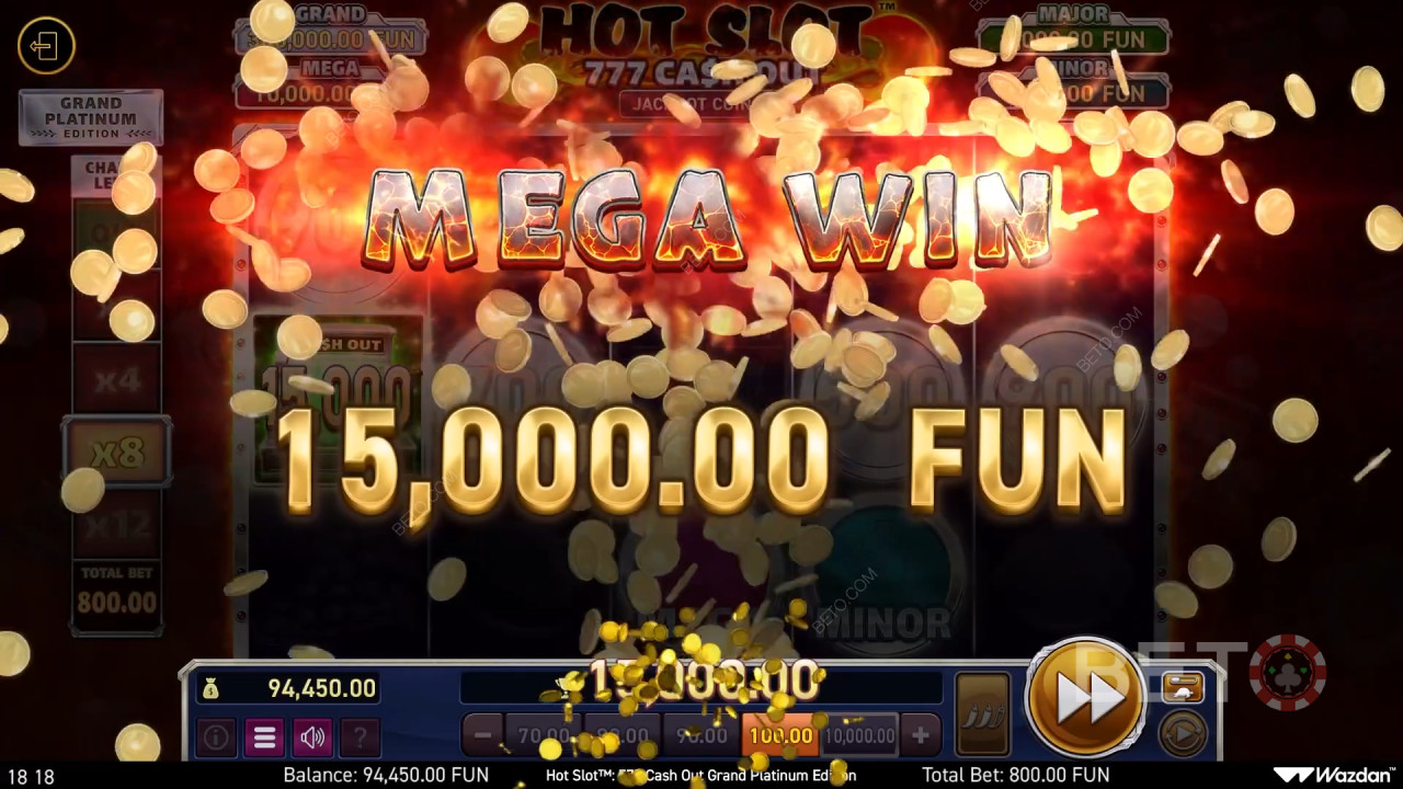 Gagnez 3 000 fois votre mise dans la machine à sous Hot Slot : 777 Cash Out Grand Platinum Edition en ligne!