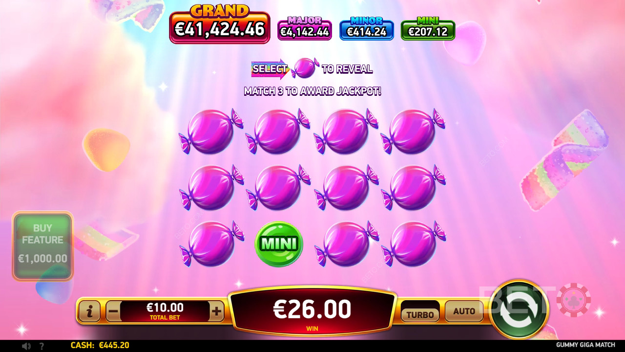 Fonctionnalités bonus expliquées dans Gummy Giga Match par RubyPlay