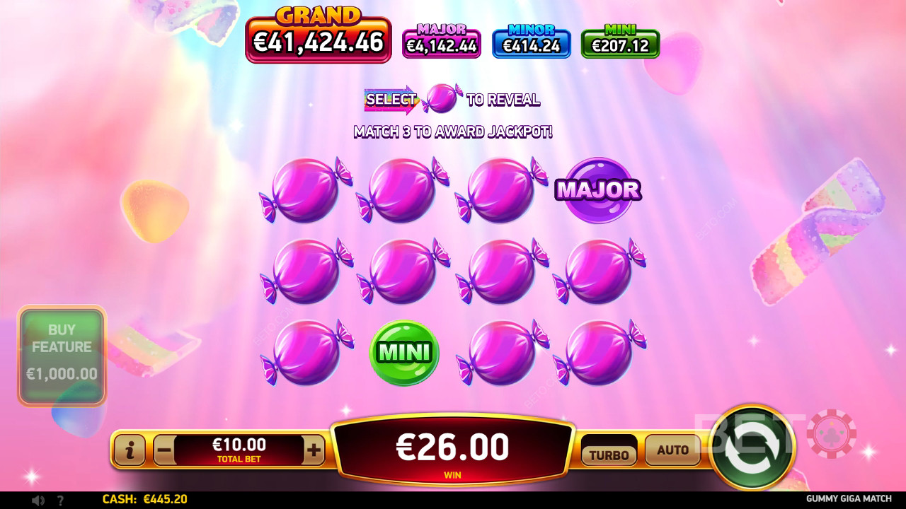 Gagnez 18 997x votre mise dans la machine à sous Gummy Giga Match en ligne!