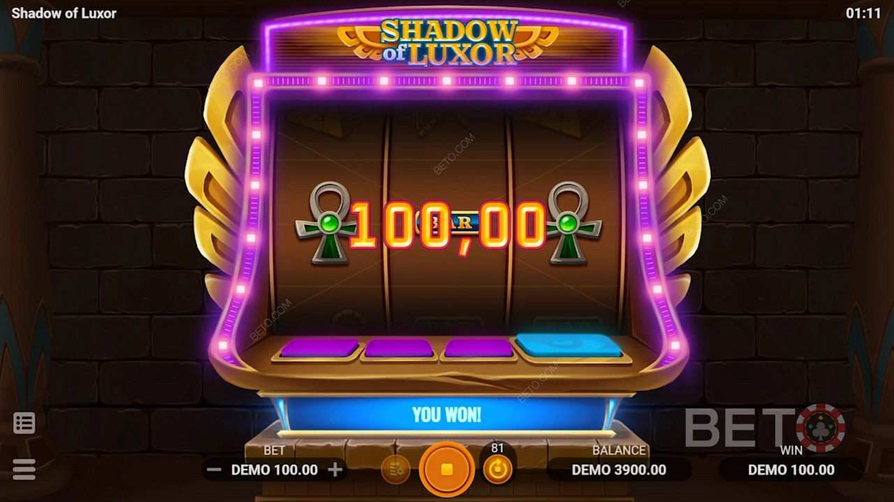 Jouer au jeu Shadow of Luxor avec des richesses anciennes peut vous donner des gains juteux.
