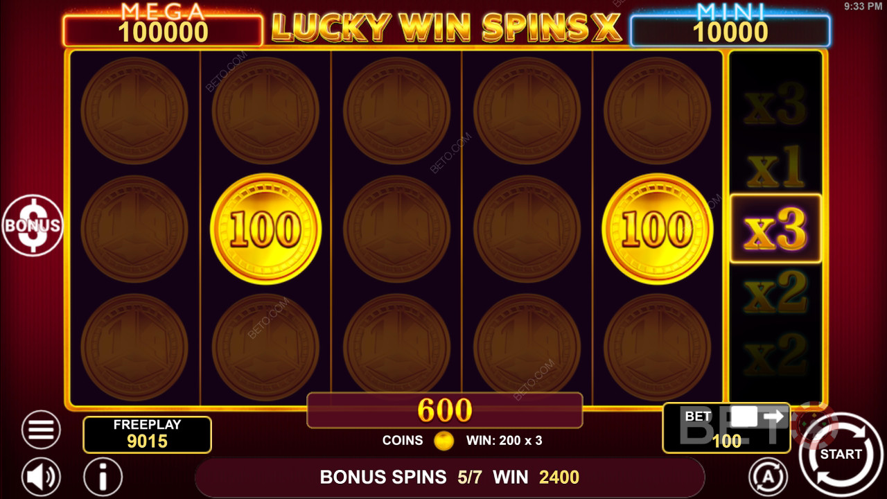Comment jouer aux Lucky Win Spins X de 1spin4win?