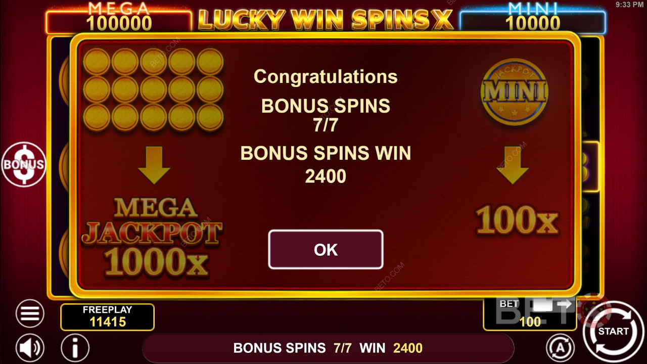 Les fonctions bonus expliquées dans Lucky Win Spins X par 1spin4win