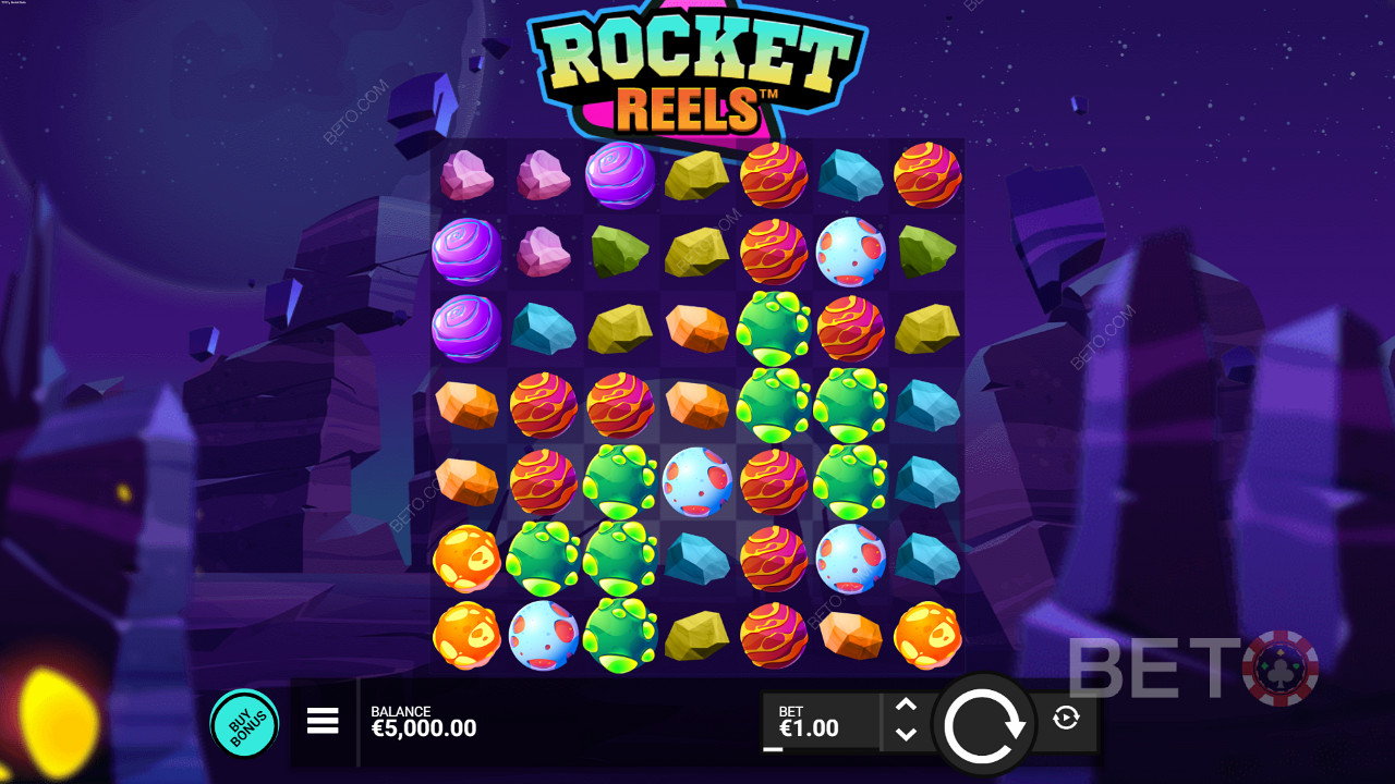Machine à sous en grappe Rocket Reels de Hacksaw Gaming