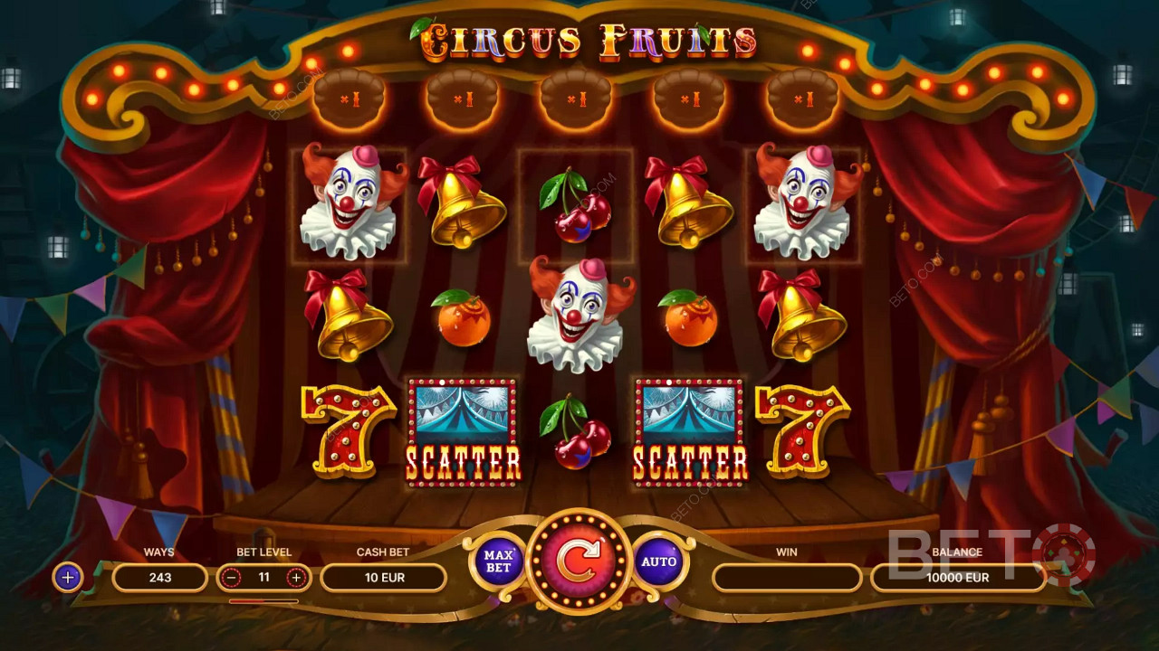 Machine à sous vidéo innovante Circus Fruits de TrueLab