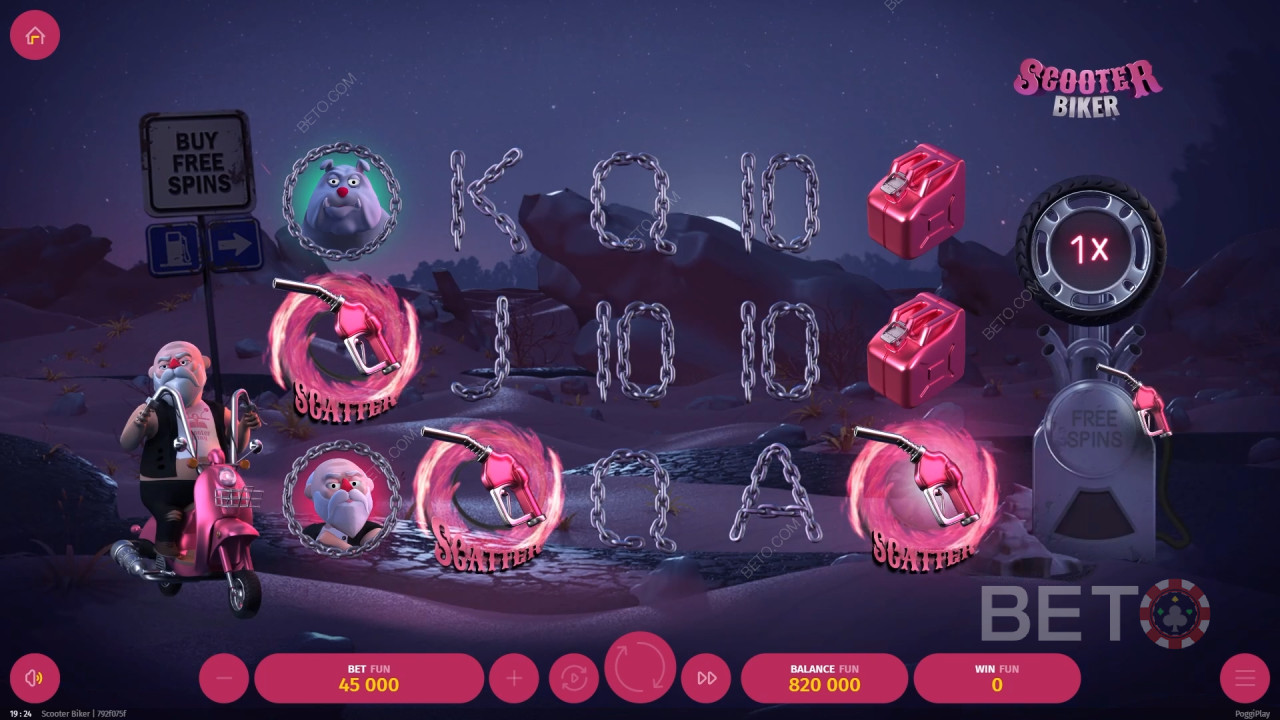 Scooter Biker Revue par BETO Slots