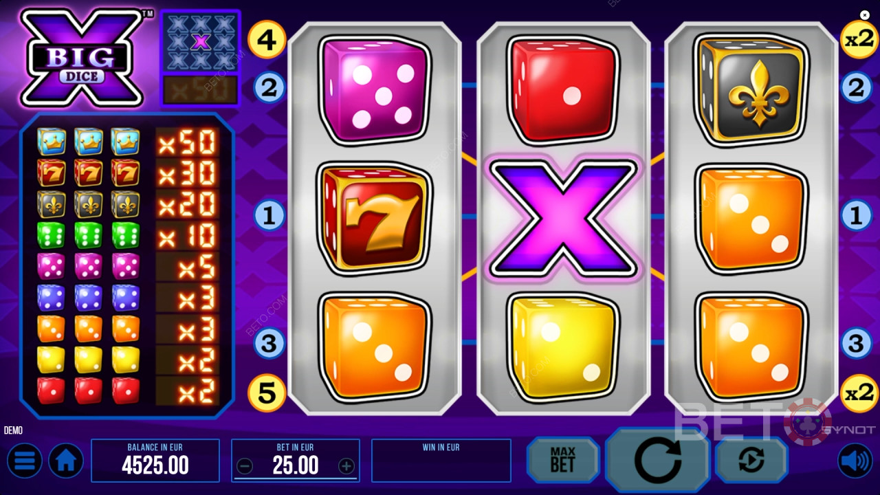 Big X Dice Jeu Gratuit