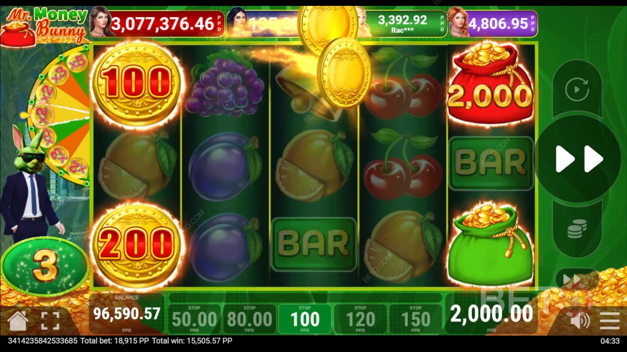 Gagnez 3 500x votre mise dans la machine à sous vidéo Money Bunny!