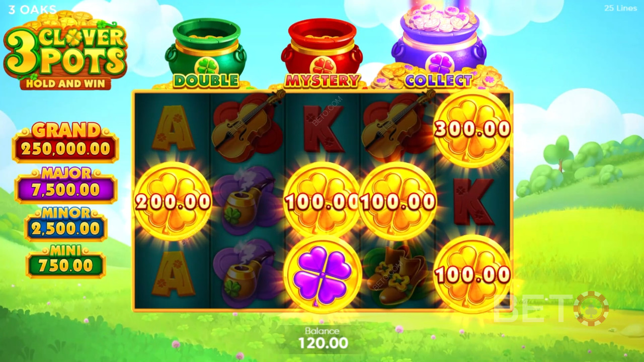 3 Clover Pots Critique de BETO Slots