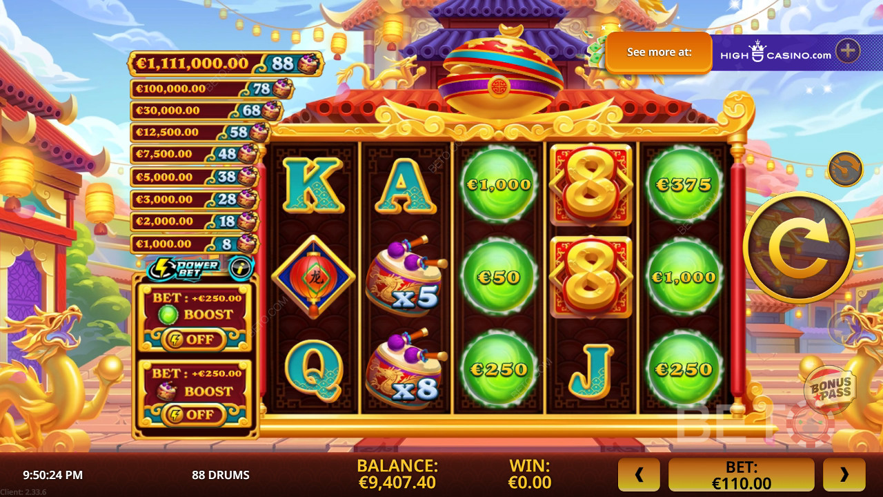 88 Drums Critique de BETO Slots