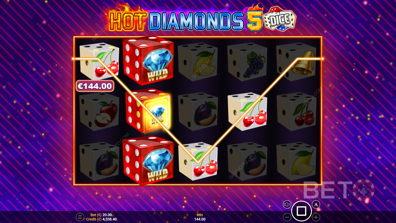Hot Diamonds 5 Dice Review par BETO Slots