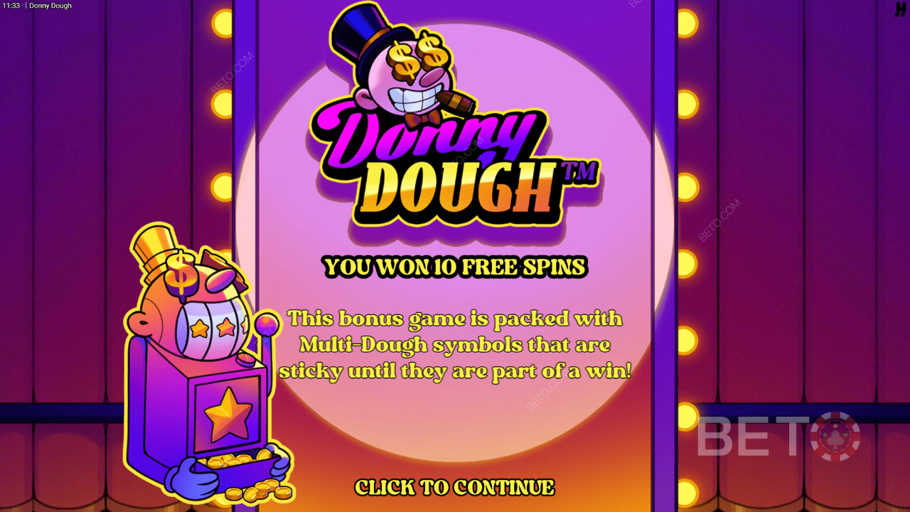 Les bonus expliqués dans Donny Dough par Hacksaw Gaming