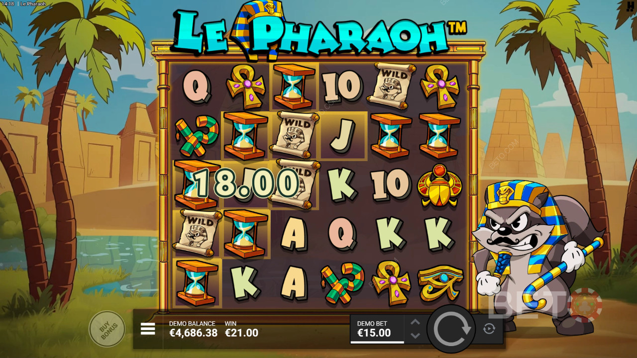 Les bonus expliqués dans Le Pharaon par Hacksaw Gaming
