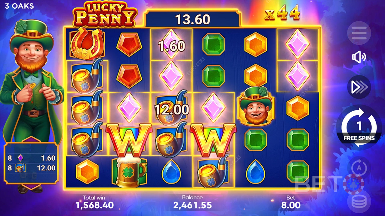 Fonctionnalités Bonus expliquées dans Lucky Penny de 3 Oaks Gaming