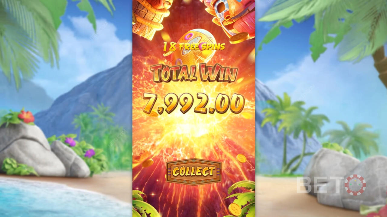 Les bonus expliqués en Tiki hawaïen par PG Soft