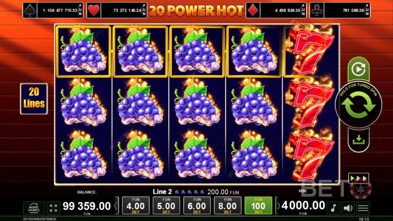 20 Power Hot Revue par BETO Slots