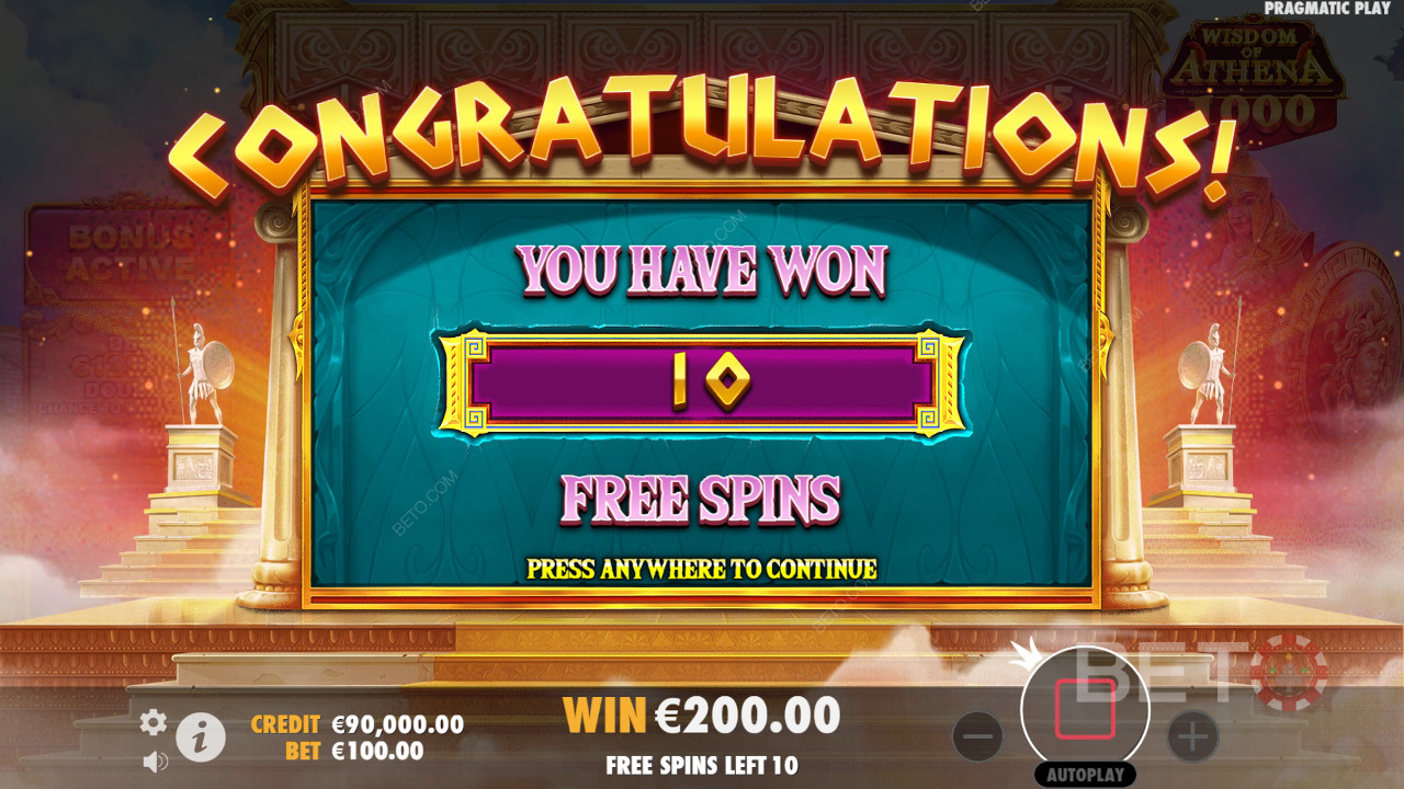 Les bonus expliqués dans Wisdom of Athena 1000 par Pragmatic Play