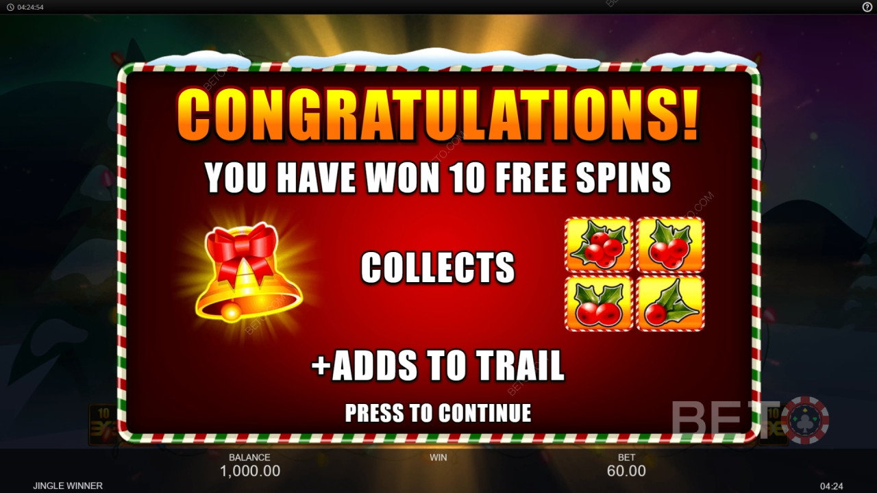 Les bonus expliqués dans Jingle Winner par Inspired Gaming