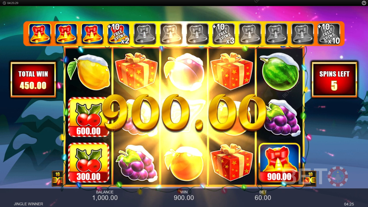 Gagnez 3 333x votre mise dans la machine à sous Jingle Winner!