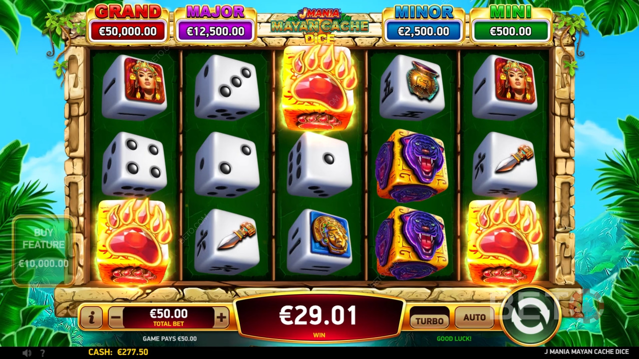 J Mania Mayan Cache Dice Revue par BETO Slots