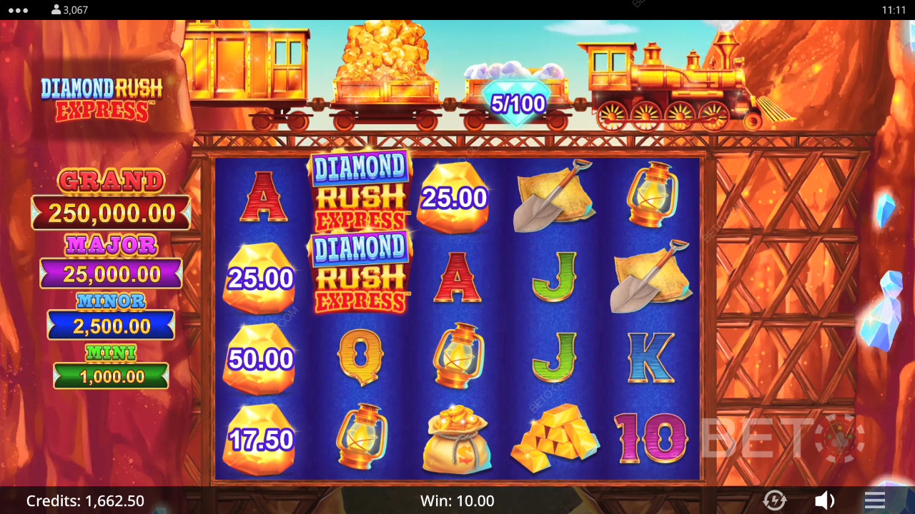 Diamond Rush Express Review par BETO Slots