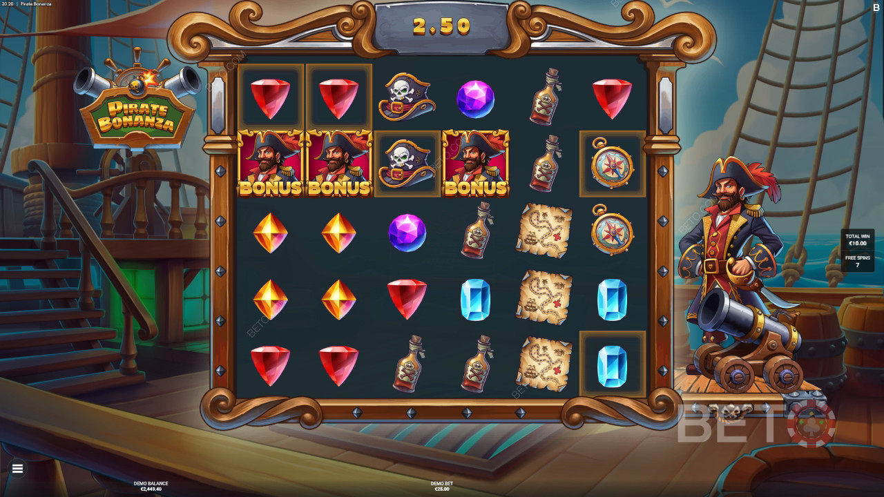Comment jouer au jeu Pirate Bonanza de Backseat Gaming?