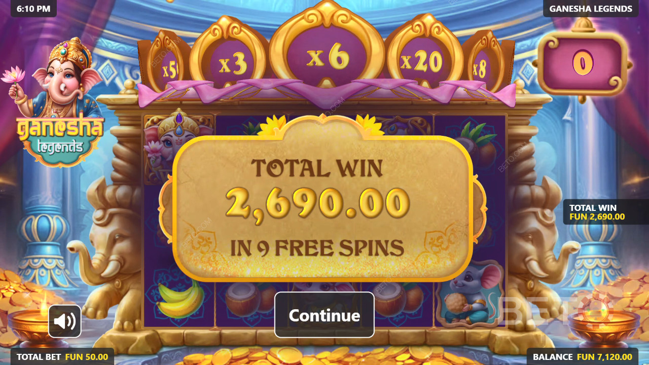 Gagnez 5 000x votre mise dans la machine à sous Ganesha Legends!