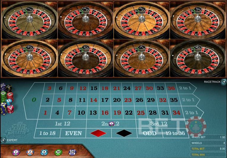 La roulette à plusieurs roues est une exclusivité des casinos en ligne.