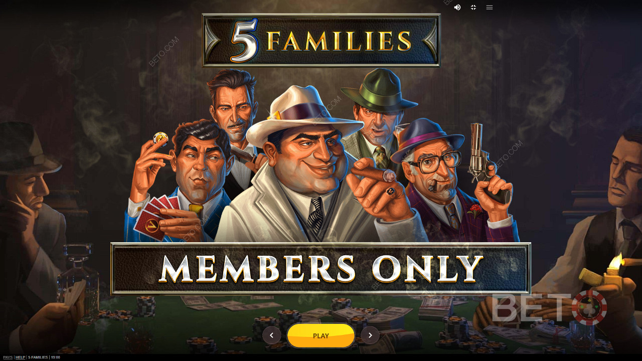 Jouez au poker avec des gangsters dans la machine à sous en ligne 5 Familles