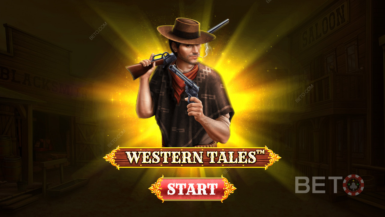 Chargez vos fusils pour un bon moment de détente parmi les bandits armés dans la machine à sous Western Tales.
