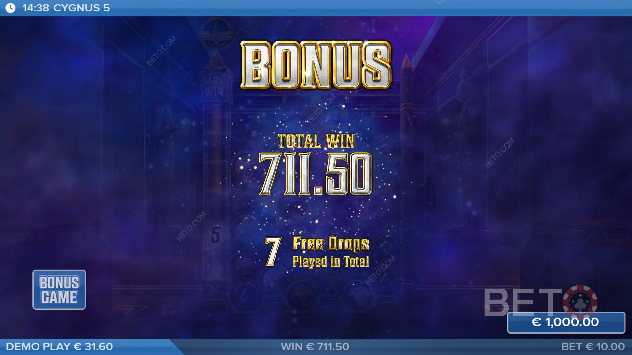Présentation des bonus de « Cygnus 5 » par ELK Studios