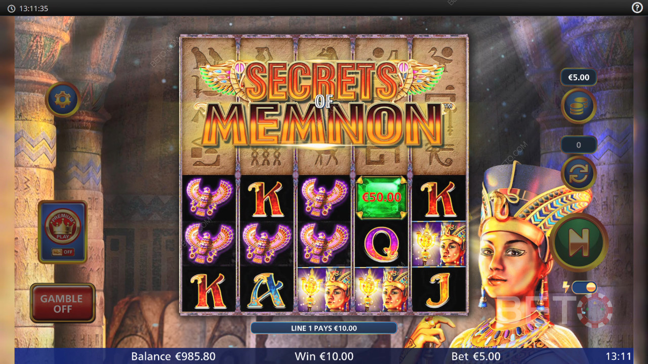 Secrets of Memnon Revue par BETO Slots