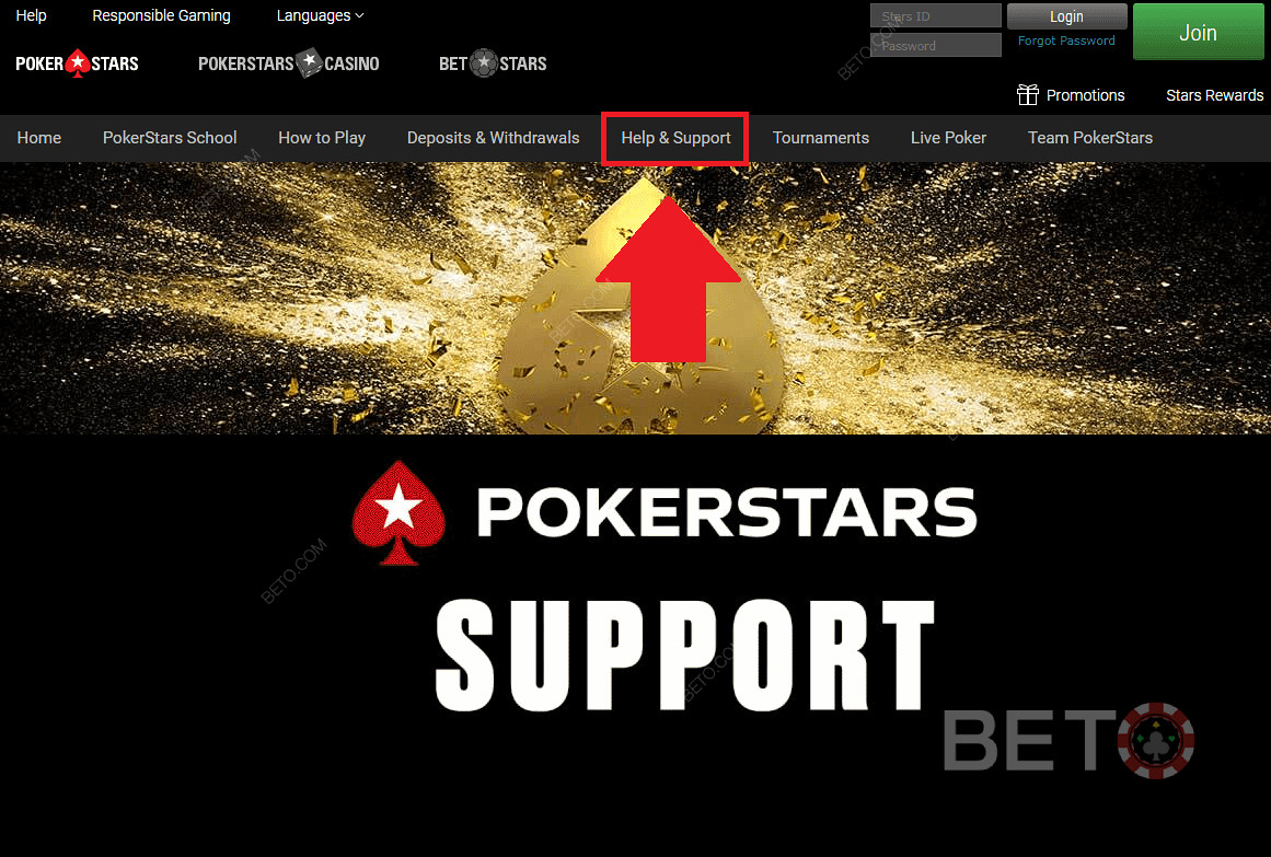 Assistance clientèle du casino PokerStars et support